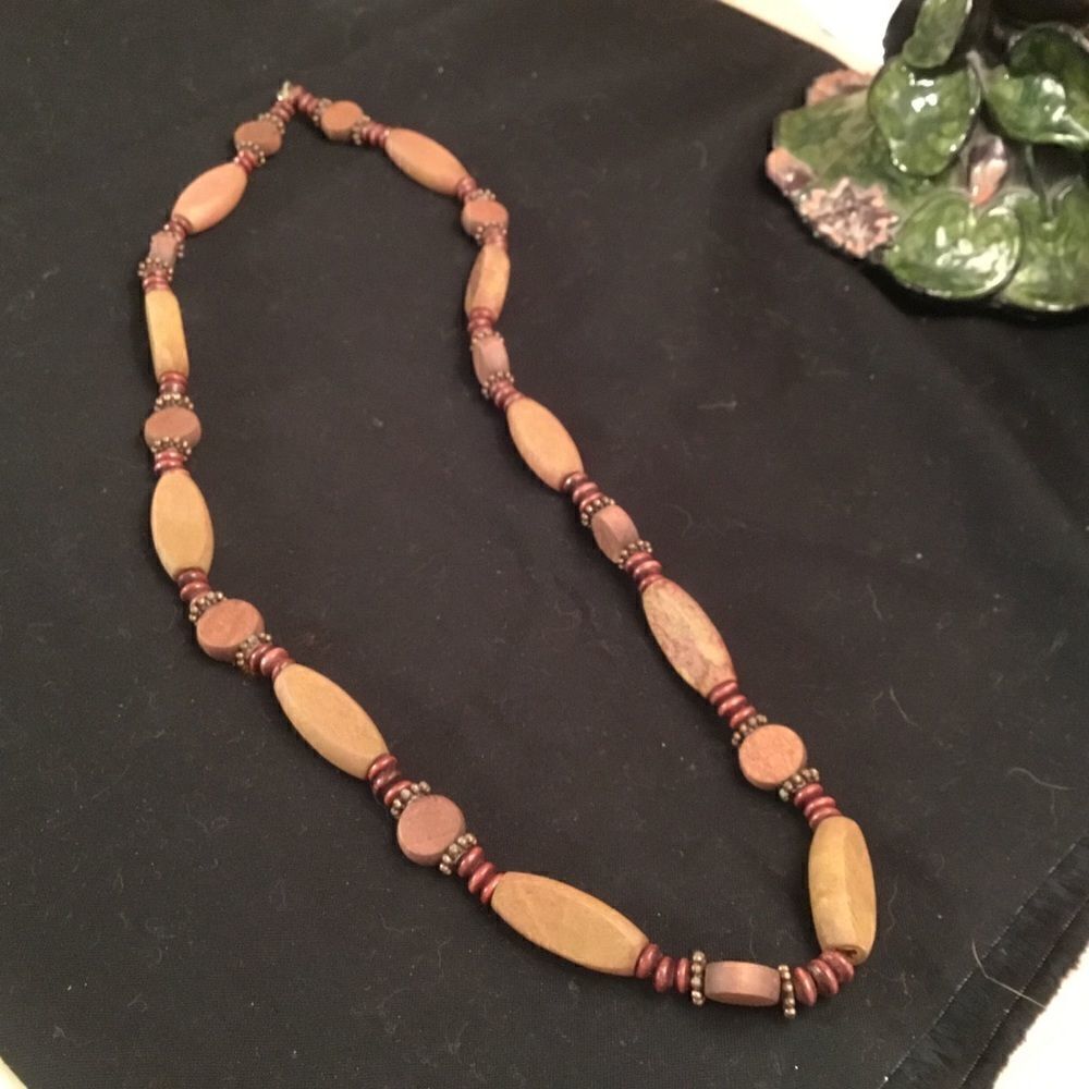 Two Tone Wooden Necklace
